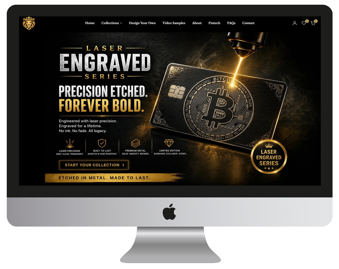 Lion Card Premium Custom Metal Card E-Commerce Platform