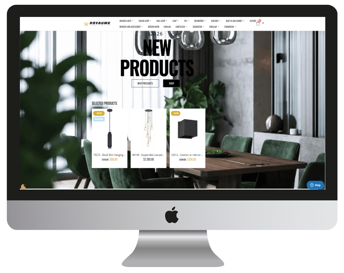 Luxury Lighting & Home Décor E-Commerce Platform