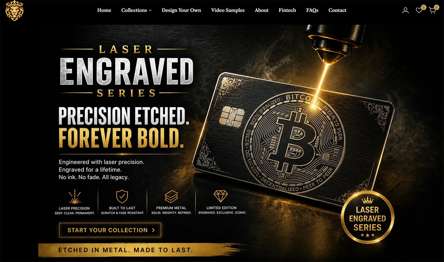 Lion Card Premium Custom Metal Card E-Commerce Platform